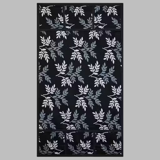 Fridge Top Cover Set – 7 Pieces | Black | 6 Pockets, Handle Covers & Multipurpose Mats